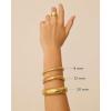 imagePAVOI Stainless Steel 14K Gold Plated Waterproof Flexible Stretch Chunky Bangle for Women  Cobra BraceletWhite Gold
