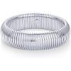 imagePAVOI Stainless Steel 14K Gold Plated Waterproof Flexible Stretch Chunky Bangle for Women  Cobra BraceletWhite Gold