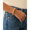 imagePAVOI Stainless Steel 14K Gold Plated Waterproof Flexible Stretch Chunky Bangle for Women  Cobra BraceletWhite Gold