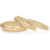 imagePAVOI Stainless Steel 14K Gold Plated Waterproof Flexible Stretch Chunky Bangle for Women  Cobra BraceletYellow Gold