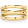 imagePAVOI 14K Gold Plated Chunky Curved Triple Stackable Ring for Women  Stainless Steel Three in One Statement Rings  Waterproof Thick MultiBandsYellow Gold