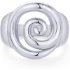 imagePAVOI 14K Gold Plated Chunky Swirl Rings for Women  Stainless Steel Statement Spiral Ring  Waterproof Bold Swirl BandsStainless Steel