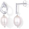 imagePAVOI 14K Gold Plated Sterling Silver Statement Pearl Drop Earrings for Women  Lightweight Pearl Dangle Studs EarringsWhite Gold