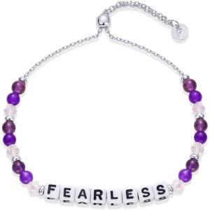 imagePAVOI 14K Gold Plated Colored Mantra Evil Eye Beaded Gemstone Bracelets for Women  Adjustable Friendship Beaded Bracelets with Words  I Am Enough Fearless Breathe Good Energy In My Era Grateful You Got This Affirmation BraceletFearless