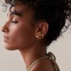 imagePAVOI 14K Gold Chain Earrings for Women  Double Piercing Dangle Chain Huggie Hoop Earrings  Cubic Zirconia Pearl Stud Ear Cuff Earrings for WomenRose Gold