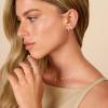 imagePAVOI 14K Gold Chain Earrings for Women  Double Piercing Dangle Chain Huggie Hoop Earrings  Cubic Zirconia Pearl Stud Ear Cuff Earrings for WomenRose Gold