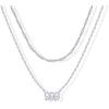 imagePAVOI 14K Gold Plated Angel Number Pendant Layering Necklace for Women  999 Lucky Numerology Singapore Chain NecklaceWhite Gold