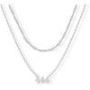 imagePAVOI 14K Gold Plated Angel Number Pendant Layering Necklace for Women  999 Lucky Numerology Singapore Chain NecklaceWhite Gold