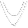 imagePAVOI 14K Gold Plated Angel Number Pendant Layering Necklace for Women  999 Lucky Numerology Singapore Chain NecklaceWhite Gold