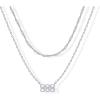 imagePAVOI 14K Gold Plated Angel Number Pendant Layering Necklace for Women  999 Lucky Numerology Singapore Chain NecklaceWhite Gold