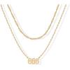 imagePAVOI 14K Gold Plated Angel Number Pendant Layering Necklace for Women  999 Lucky Numerology Singapore Chain NecklaceYellow Gold