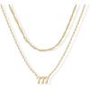 imagePAVOI 14K Gold Plated Angel Number Pendant Layering Necklace for Women  999 Lucky Numerology Singapore Chain NecklaceYellow Gold