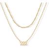 imagePAVOI 14K Gold Plated Angel Number Pendant Layering Necklace for Women  999 Lucky Numerology Singapore Chain NecklaceYellow Gold