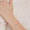imagePAVOI 14K Gold Plated Beaded Cuban Cubic Zirconia Simulated Diamond Station Infinity Chain Bracelets for Women  Adjustable Chain BraceletRose Gold
