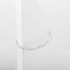 imagePAVOI 14K Gold Plated Beaded Cuban Cubic Zirconia Simulated Diamond Station Infinity Chain Bracelets for Women  Adjustable Chain BraceletWhite Gold