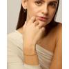 imagePAVOI 14K Gold Plated Beaded Cuban Cubic Zirconia Simulated Diamond Station Infinity Chain Bracelets for Women  Adjustable Chain BraceletYellow Gold