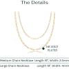 imagePAVOI 14K Gold Plated Dainty Layering Necklaces for Women  Snake Chain Curb Link Paperclip Layered Chains  Trendy Layering NecklaceRose Gold