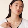 imagePAVOI 14K Gold Plated Dainty Layering Necklaces for Women  Snake Chain Curb Link Paperclip Layered Chains  Trendy Layering NecklaceRose Gold