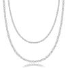 imagePAVOI 14K Gold Plated Dainty Layering Necklaces for Women  Snake Chain Curb Link Paperclip Layered Chains  Trendy Layering NecklaceWhite Gold
