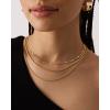imagePAVOI 14K Gold Plated Dainty Layering Necklaces for Women  Snake Chain Curb Link Paperclip Layered Chains  Trendy Layering NecklaceYellow Gold