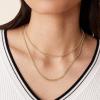 imagePAVOI 14K Gold Plated Dainty Layering Necklaces for Women  Snake Chain Curb Link Paperclip Layered Chains  Trendy Layering NecklaceYellow Gold