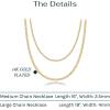 imagePAVOI 14K Gold Plated Dainty Layering Necklaces for Women  Snake Chain Curb Link Paperclip Layered Chains  Trendy Layering NecklaceYellow Gold