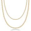 imagePAVOI 14K Gold Plated Dainty Layering Necklaces for Women  Snake Chain Curb Link Paperclip Layered Chains  Trendy Layering NecklaceYellow Gold