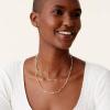 imagePAVOI 14K Gold Plated Dainty Layering Necklaces for Women  Snake Chain Curb Link Paperclip Layered Chains  Trendy Layering NecklaceYellow Gold