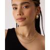 imagePAVOI 14K Gold Plated Dainty Layering Necklaces for Women  Snake Chain Curb Link Paperclip Layered Chains  Trendy Layering NecklaceYellow Gold