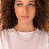imagePAVOI 14K Gold Plated Dainty Layering Necklaces for Women  Snake Chain Curb Link Paperclip Layered Chains  Trendy Layering NecklaceYellow Gold