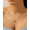 imagePAVOI 14K Gold Plated Gemstone Pendant Necklace  Dainty Chain Necklaces for Women  Amethyst Onyx Green Fluorite Labradorite Pearl Rose Quartz Agate Sodalite Turquoise Gemstone PendantsWhite Gold