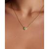 imagePAVOI 14K Gold Plated Gemstone Pendant Necklace  Dainty Chain Necklaces for Women  Amethyst Onyx Green Fluorite Labradorite Pearl Rose Quartz Agate Sodalite Turquoise Gemstone PendantsYellow Gold