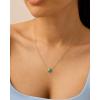 imagePAVOI 14K Gold Plated Gemstone Pendant Necklace  Dainty Chain Necklaces for Women  Amethyst Onyx Green Fluorite Labradorite Pearl Rose Quartz Agate Sodalite Turquoise Gemstone PendantsYellow Gold