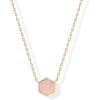 imagePAVOI 14K Gold Plated Gemstone Pendant Necklace  Dainty Chain Necklaces for Women  Amethyst Onyx Green Fluorite Labradorite Pearl Rose Quartz Agate Sodalite Turquoise Gemstone PendantsYellow Gold