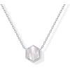 imagePAVOI 14K Gold Plated Gemstone Pendant Necklace  Dainty Chain Necklaces for Women  Amethyst Onyx Green Fluorite Labradorite Pearl Rose Quartz Agate Sodalite Turquoise Gemstone PendantsWhite Gold