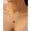 imagePAVOI 14K Gold Plated Gemstone Pendant Necklace  Dainty Chain Necklaces for Women  Amethyst Onyx Green Fluorite Labradorite Pearl Rose Quartz Agate Sodalite Turquoise Gemstone PendantsWhite Gold