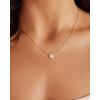 imagePAVOI 14K Gold Plated Gemstone Pendant Necklace  Dainty Chain Necklaces for Women  Amethyst Onyx Green Fluorite Labradorite Pearl Rose Quartz Agate Sodalite Turquoise Gemstone PendantsYellow Gold