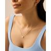imagePAVOI 14K Gold Plated Gemstone Pendant Necklace  Dainty Chain Necklaces for Women  Amethyst Onyx Green Fluorite Labradorite Pearl Rose Quartz Agate Sodalite Turquoise Gemstone PendantsYellow Gold