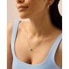 imagePAVOI 14K Gold Plated Gemstone Pendant Necklace  Dainty Chain Necklaces for Women  Amethyst Onyx Green Fluorite Labradorite Pearl Rose Quartz Agate Sodalite Turquoise Gemstone PendantsYellow Gold