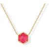 imagePAVOI 14K Gold Plated Gemstone Pendant Necklace  Dainty Chain Necklaces for Women  Amethyst Onyx Green Fluorite Labradorite Pearl Rose Quartz Agate Sodalite Turquoise Gemstone PendantsYellow Gold