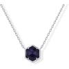 imagePAVOI 14K Gold Plated Gemstone Pendant Necklace  Dainty Chain Necklaces for Women  Amethyst Onyx Green Fluorite Labradorite Pearl Rose Quartz Agate Sodalite Turquoise Gemstone PendantsWhite Gold