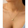 imagePAVOI 14K Gold Plated Gemstone Pendant Necklace  Dainty Chain Necklaces for Women  Amethyst Onyx Green Fluorite Labradorite Pearl Rose Quartz Agate Sodalite Turquoise Gemstone PendantsYellow Gold