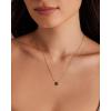 imagePAVOI 14K Gold Plated Gemstone Pendant Necklace  Dainty Chain Necklaces for Women  Amethyst Onyx Green Fluorite Labradorite Pearl Rose Quartz Agate Sodalite Turquoise Gemstone PendantsWhite Gold
