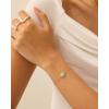 imagePAVOI 14K Gold Plated Hexagon Gemstone Bracelet for Women  Natural Birthstone 9quot BraceletWhite Gold