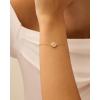 imagePAVOI 14K Gold Plated Hexagon Gemstone Bracelet for Women  Natural Birthstone 9quot BraceletWhite Gold