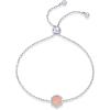 imagePAVOI 14K Gold Plated Hexagon Gemstone Bracelet for Women  Natural Birthstone 9quot BraceletWhite Gold