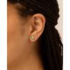 imagePAVOI 14K Gold Plated Hexagon Gemstone Stud Earrings for Women  Natural Birthstone Earring PairAmethyst