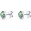 imagePAVOI 14K Gold Plated Hexagon Gemstone Stud Earrings for Women  Natural Birthstone Earring PairGreen Fluorite