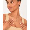 imagePAVOI 14K Gold Plated Layered Necklaces for Women  Gemstone Pendant Figaro Chain Necklace  Carnelian Green Aventurine Malachite Layering NecklaceWhite Gold