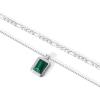 imagePAVOI 14K Gold Plated Layered Necklaces for Women  Gemstone Pendant Figaro Chain Necklace  Carnelian Green Aventurine Malachite Layering NecklaceWhite Gold